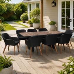Specifications of 9 Piece Outdoor Dining Set with Cushions