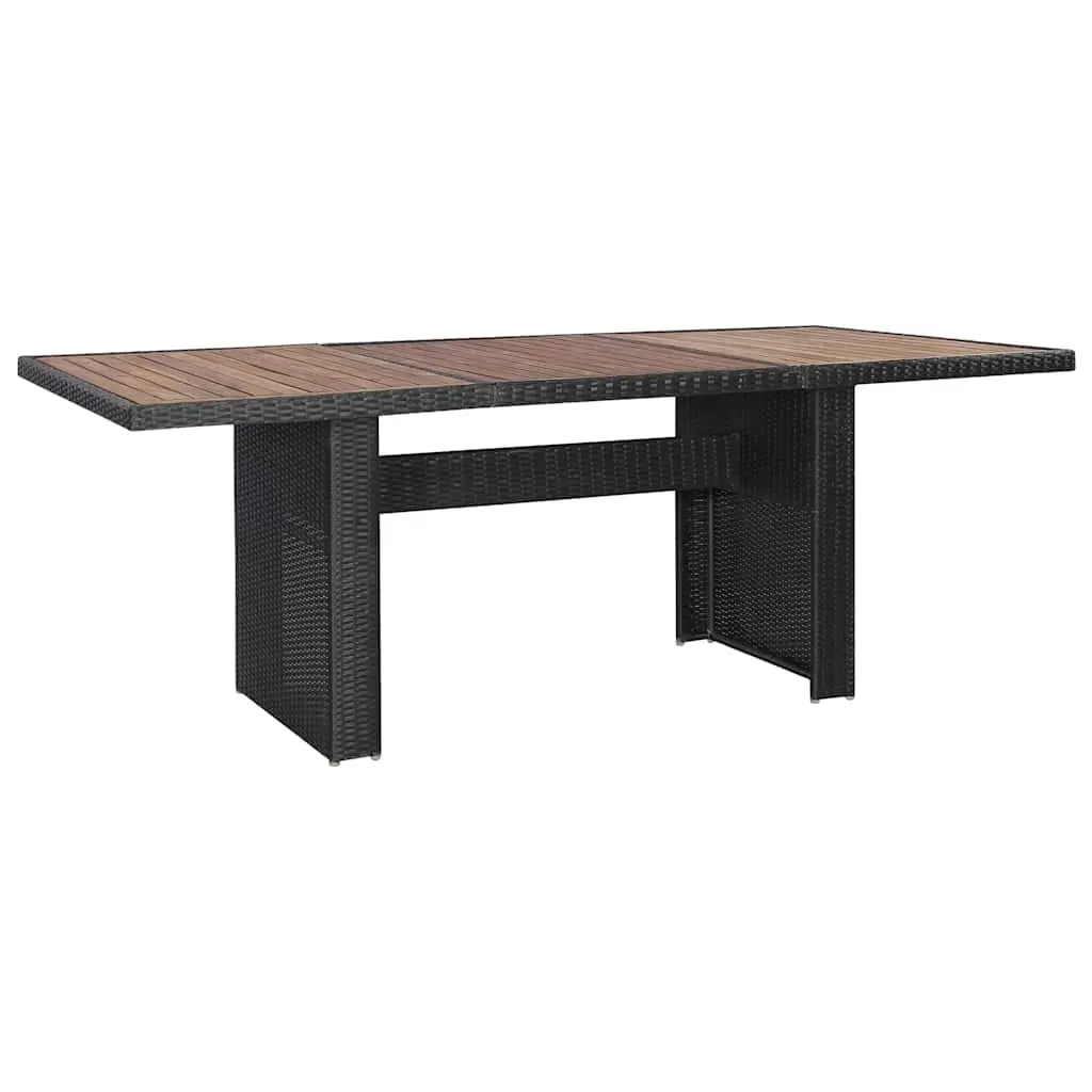 9 Piece Outdoor Dining Set Patio Furniture for Garden Black