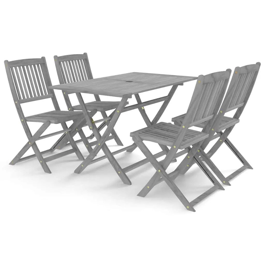 5 Piece Solid Acacia Garden Dining Set
