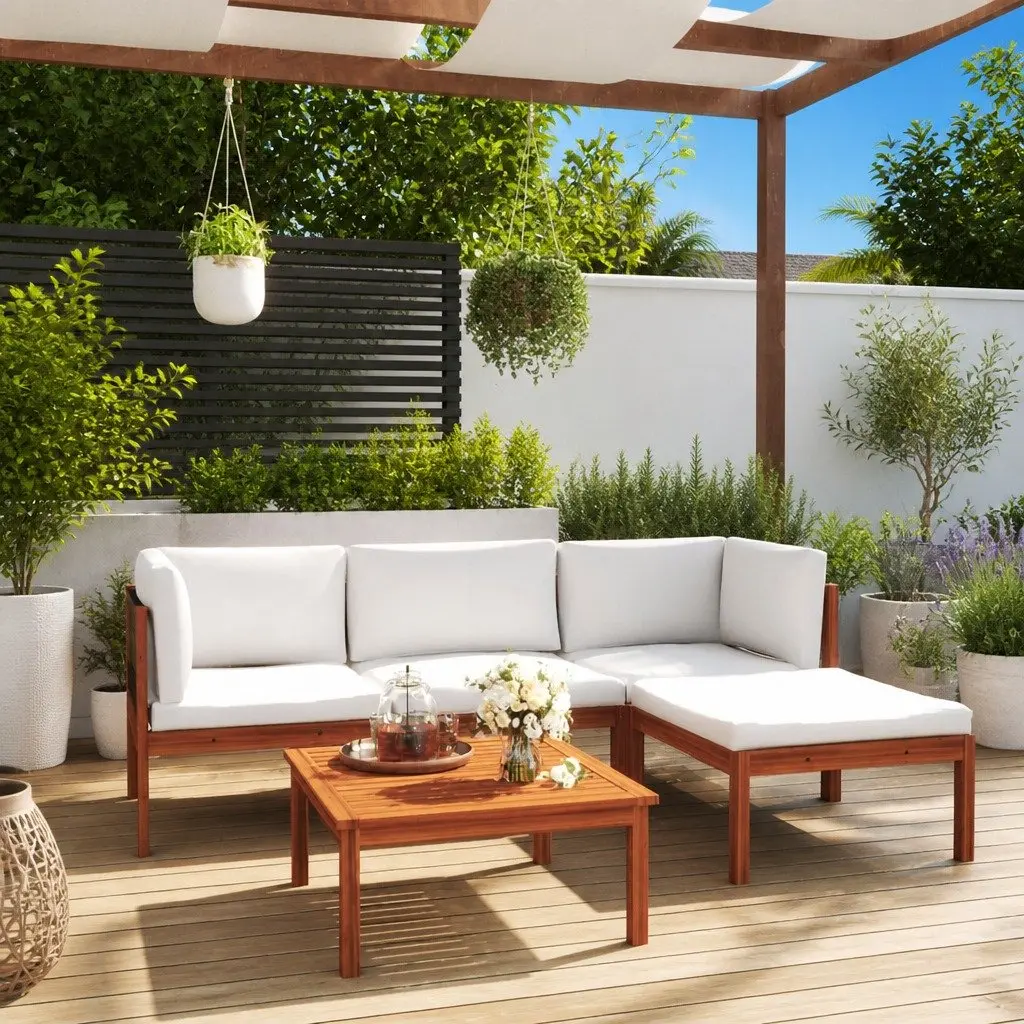 Garden Lounge Set Outdoor Furniture 5 Piece Patio Sofa