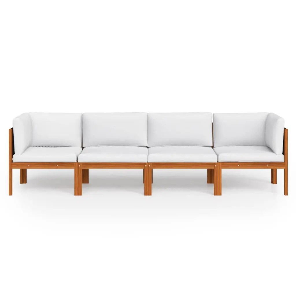 4-Seater Garden Sofa Outdoor Lounge Patio Furniture Set Cream