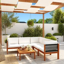 Specifications of the 6-Piece White Garden Lounge Set