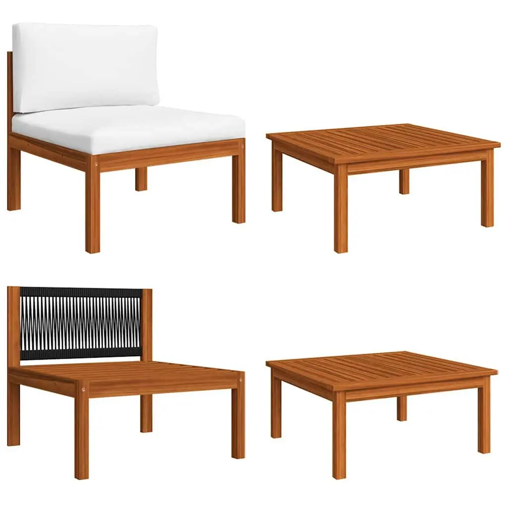 Garden Lounge Set 7 Piece Outdoor Furniture Patio Sofa with Cushions White