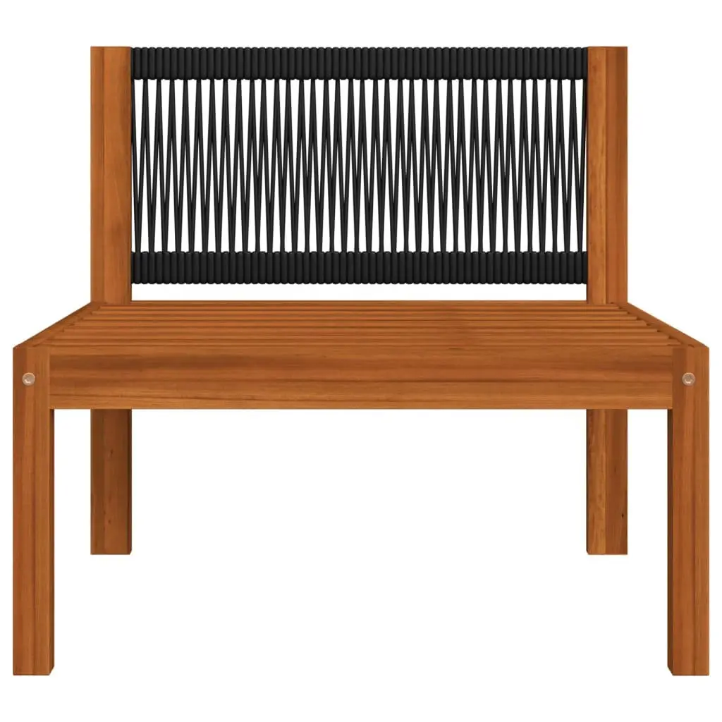 7 Piece Garden Lounge Set Rope Weave Backrest Outdoor Patio Furniture with