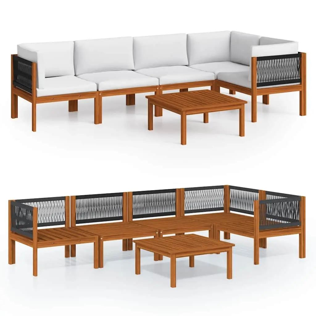 Garden Lounge Set Outdoor Furniture 6 Piece Patio Sofa Cream