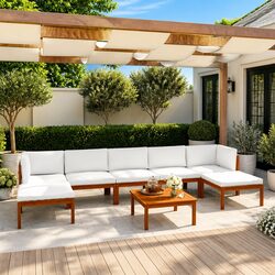 8 Piece Outdoor Lounge Set: Dimensions, Materials, Details
