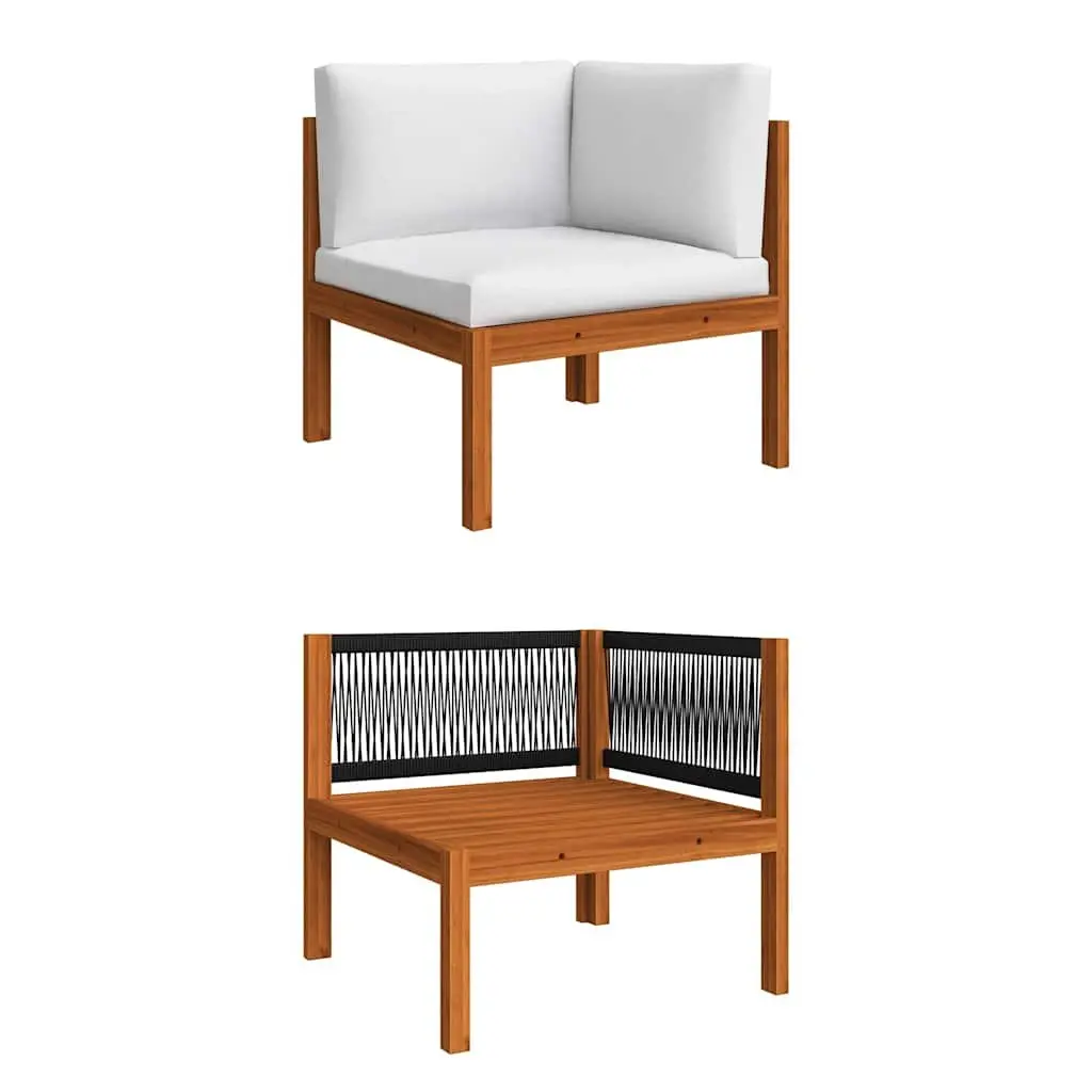 Garden Lounge Set 8 Piece Outdoor Furniture Patio Sofa with Cushions Cream