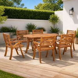 7-Piece Garden Dining Set: Dimensions & Material Details