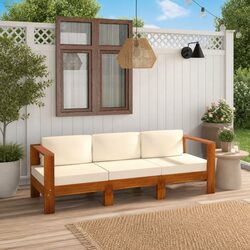 3-Seater Wooden Sofa: Dimensions and Specifications