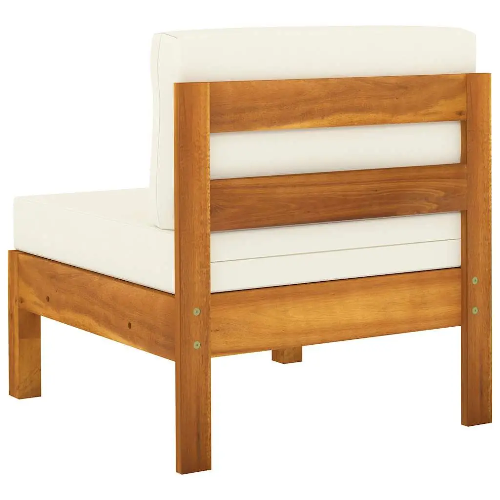 5 Piece Outdoor Garden Lounge Set for Patio and Balcony Acacia Wood with Cushions