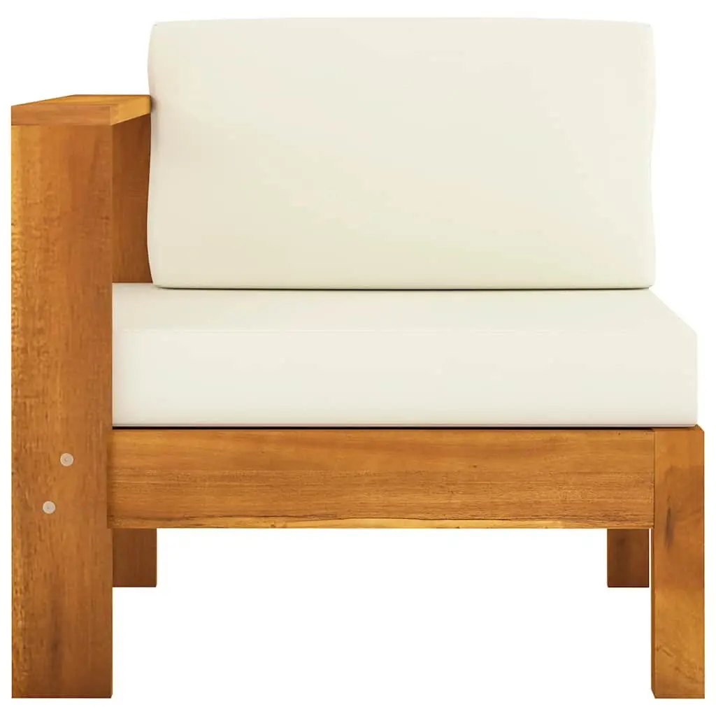 5 Piece Outdoor Garden Lounge Set for Patio and Balcony Acacia Wood with Cushions