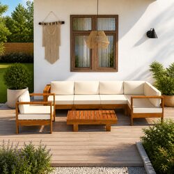 Specifications of 7 Piece Garden Lounge Set, Acacia Wood