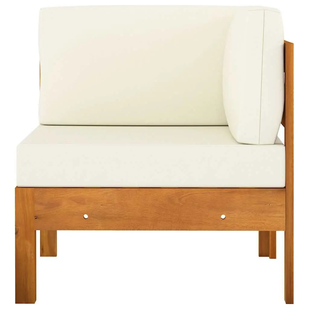7 Piece Garden Lounge Set for Outdoor Patio Use Acacia Wood with Cushions