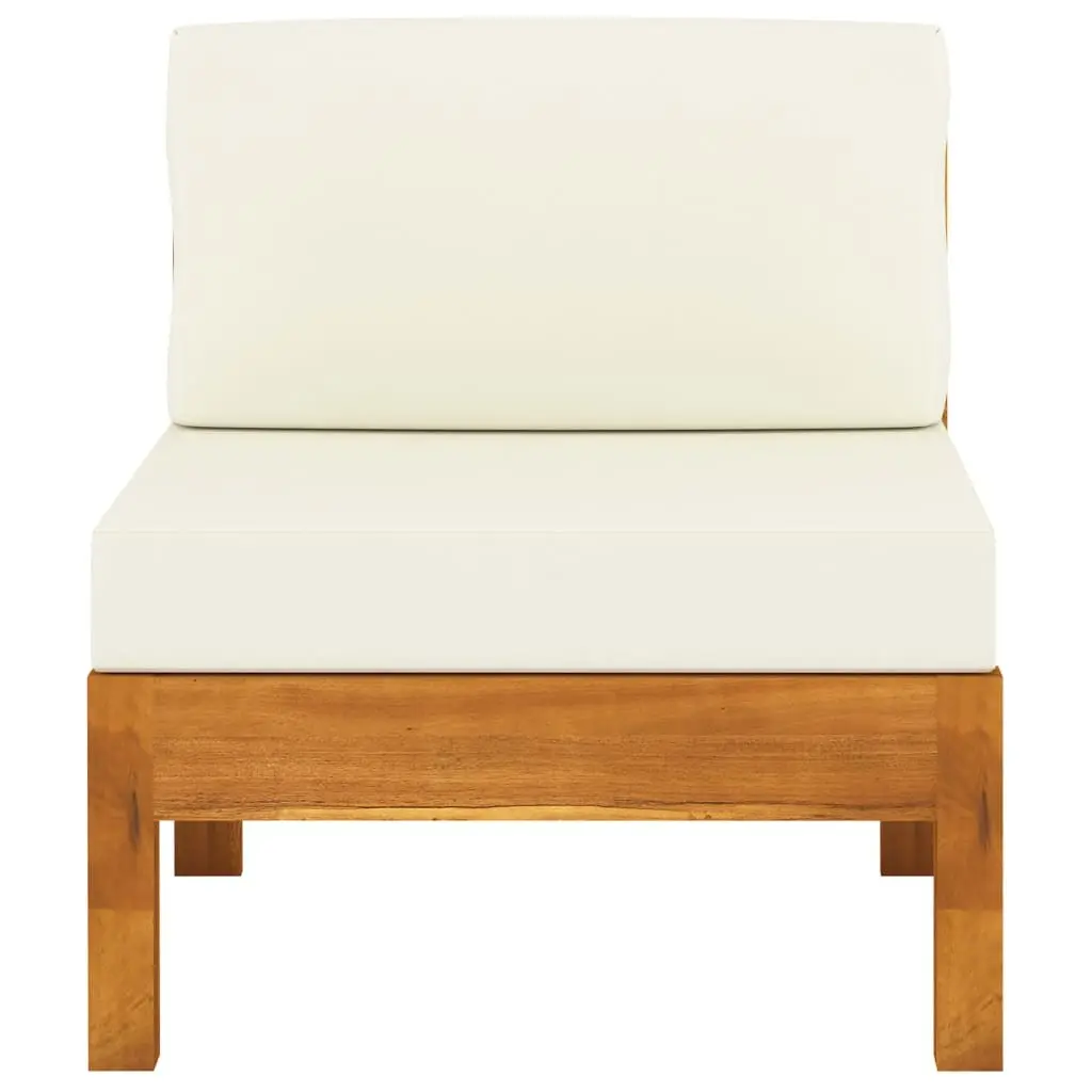 7 Piece Garden Lounge Set for Outdoor Patio Use Acacia Wood with Cushions