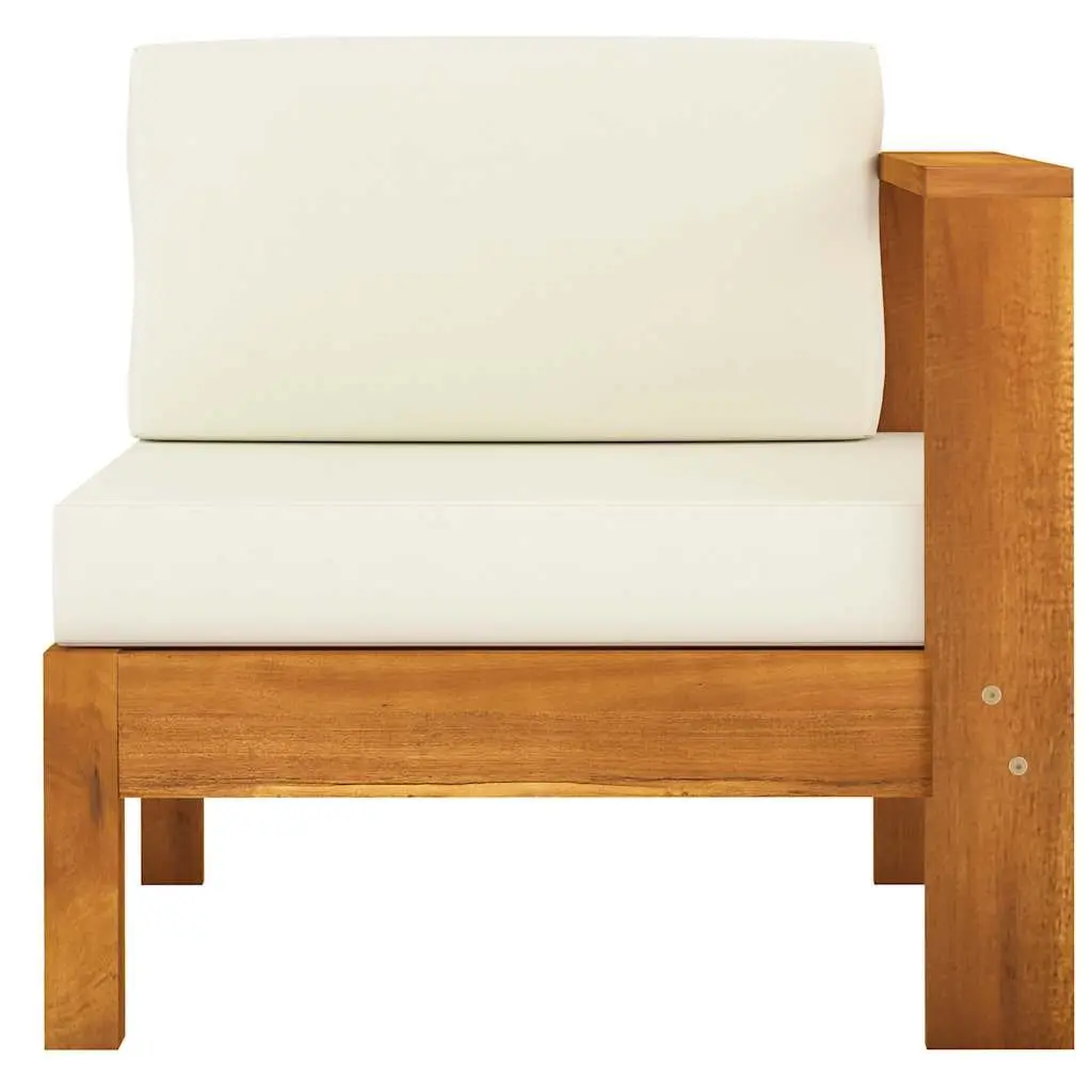 8 Piece Garden Lounge Set for Patio Balcony Garden Acacia Wood White