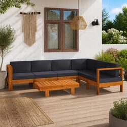 Specifications for 7-Piece Acacia Wood Lounge Set with Cushions