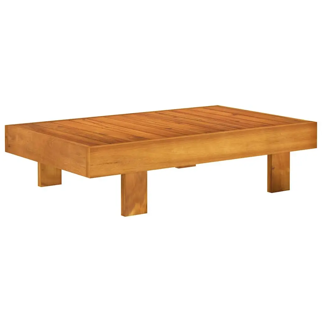 7 Piece Outdoor Lounge Set Acacia Wood for Garden Patio with Grey Cushions