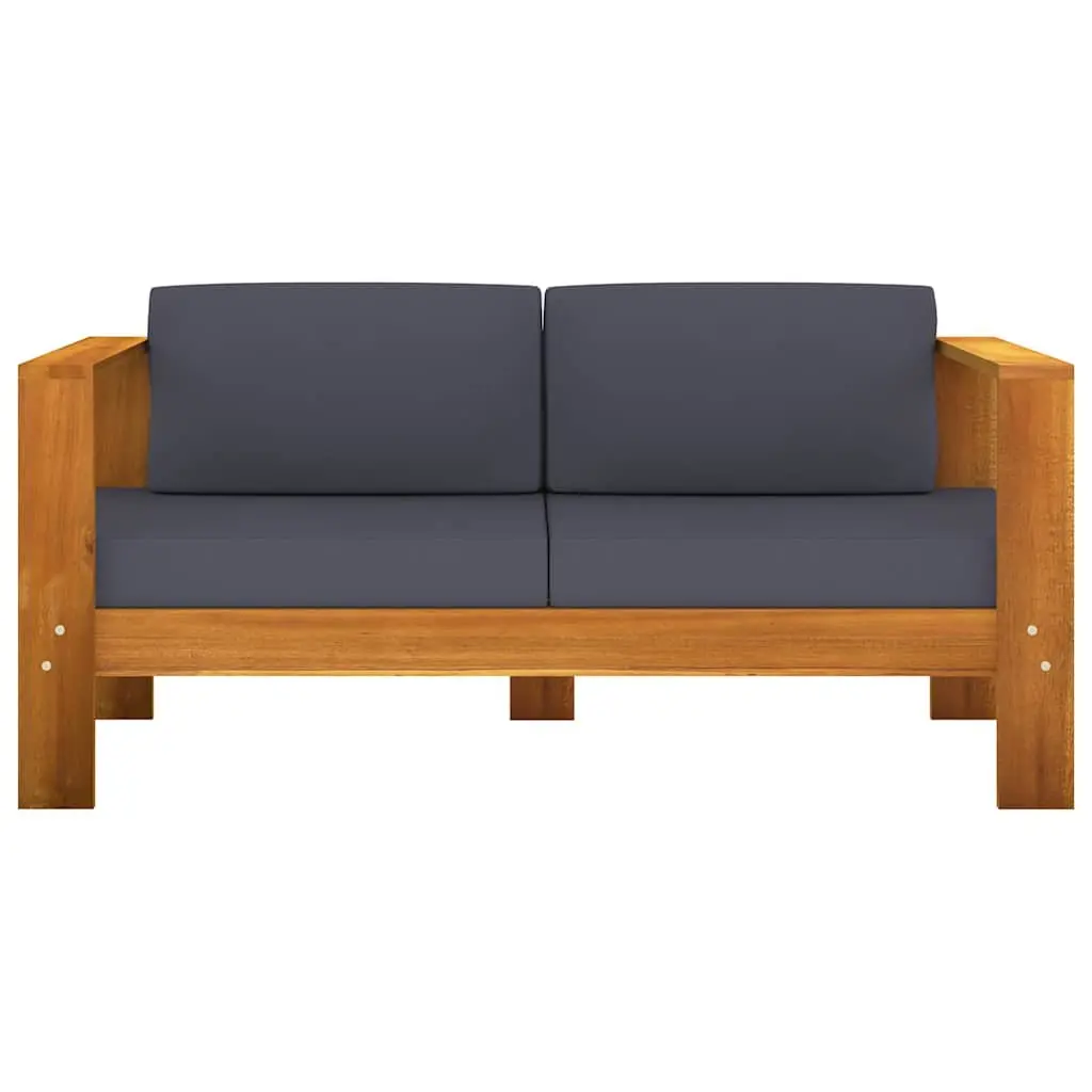 Garden Lounge Set 10 Piece Outdoor Furniture Acacia Wood Padded Cushions Patio