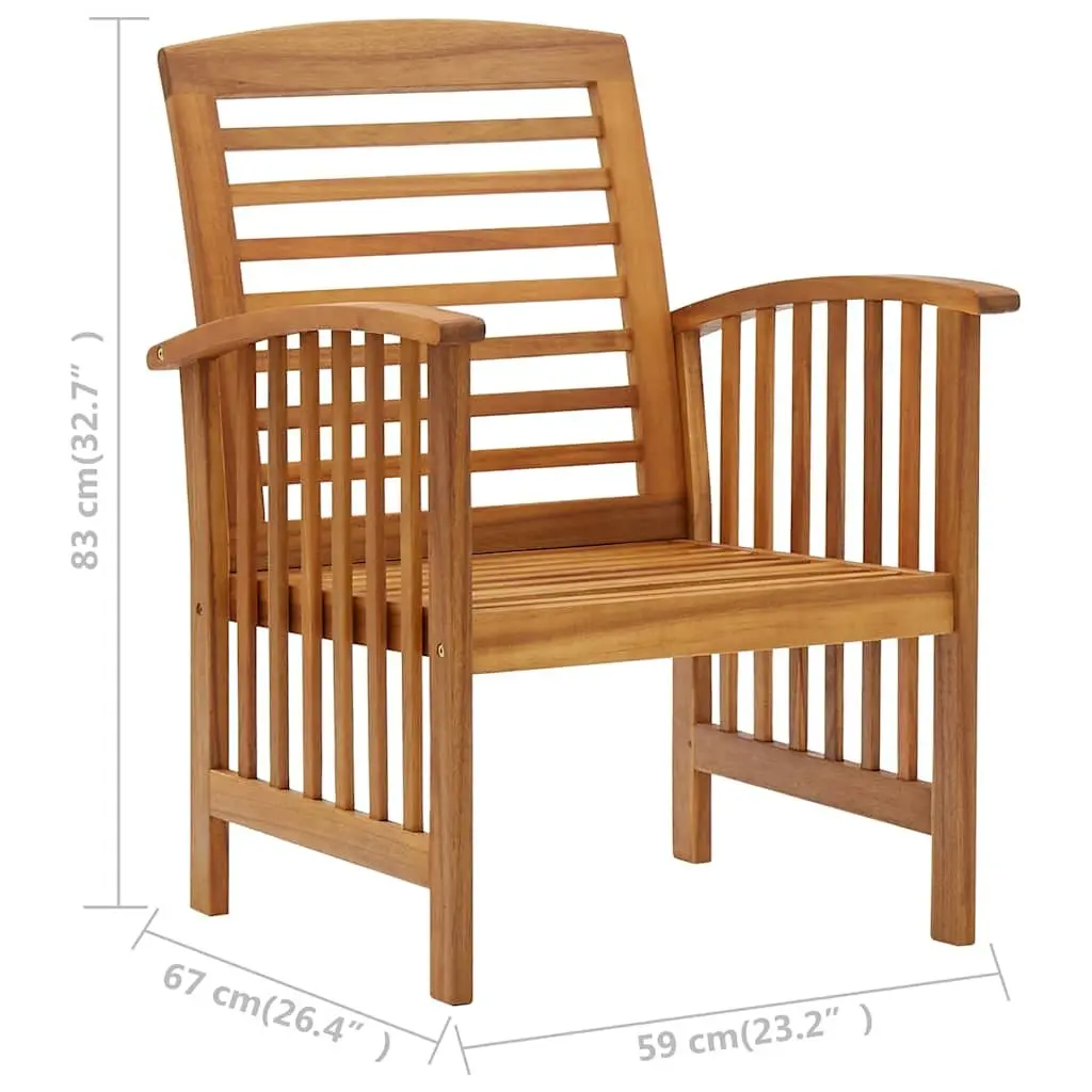 Garden Lounge Set Outdoor Furniture 5 Piece Solid Wood Patio Sofa Coffee Table