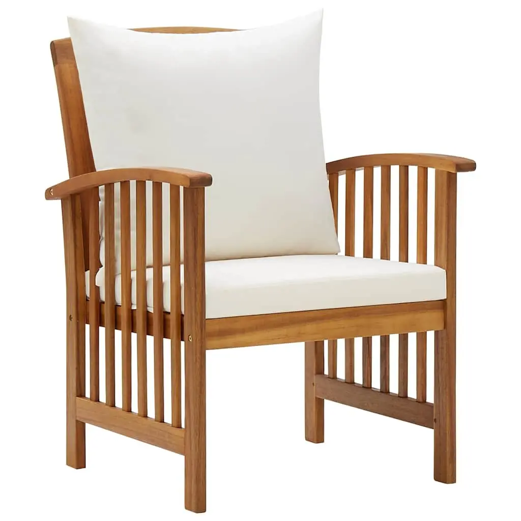 5 Piece Garden Lounge Set Outdoor Furniture Acacia Wood with Cushions