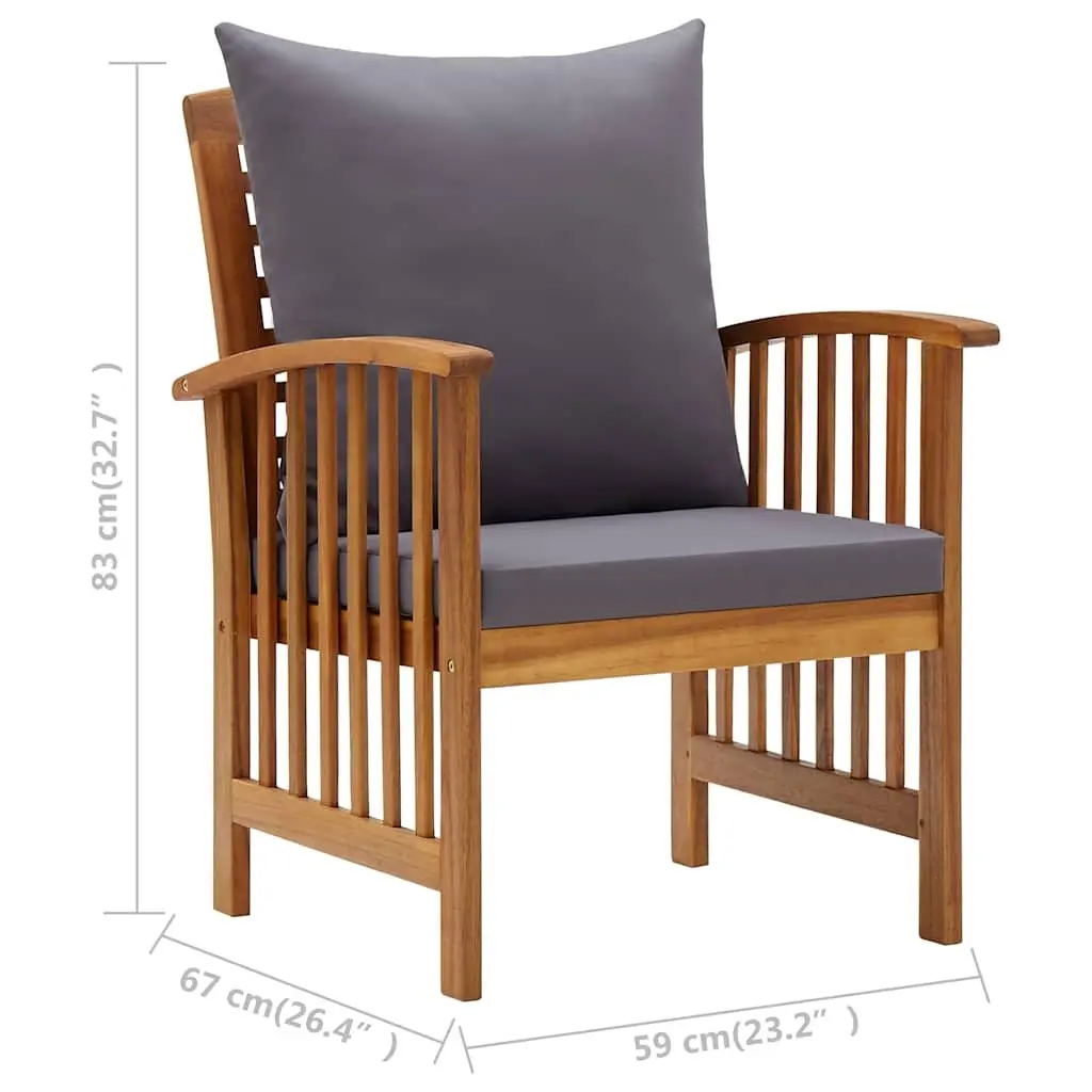 Garden Lounge Set Outdoor Furniture 5 Piece Patio Sofa Chair Table with Cushions