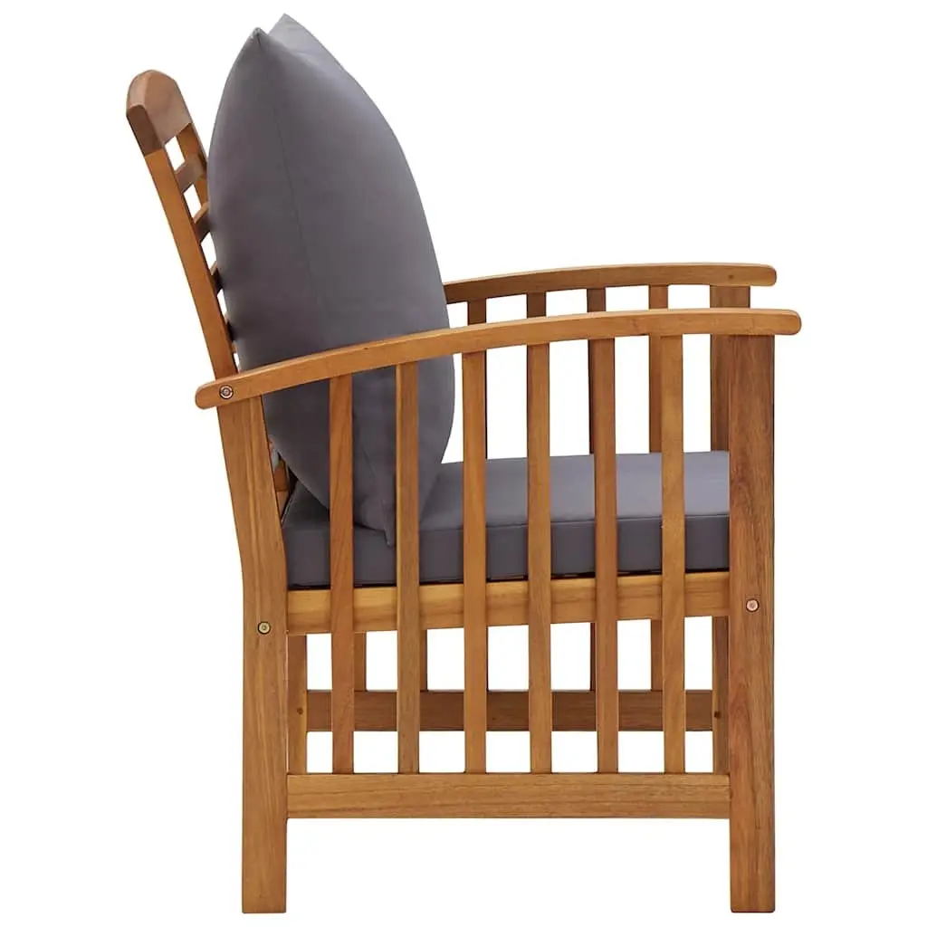 5 Piece Garden Lounge Set Outdoor Patio Furniture with Cushions Solid Wood