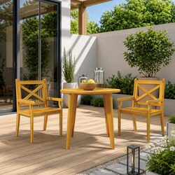 Specifications of the 3 Piece Outdoor Acacia Dining Set