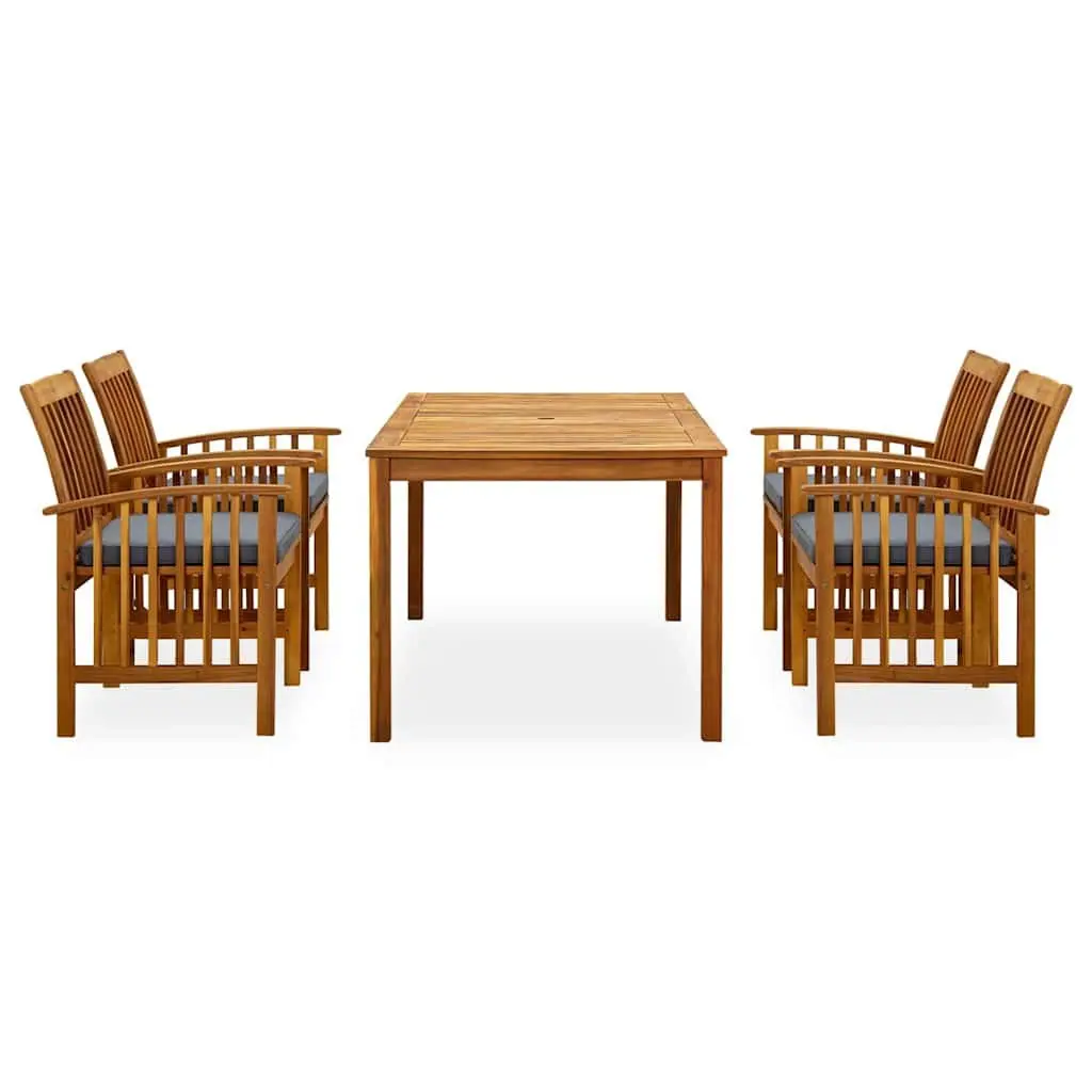 Garden Dining Set 5 Piece Outdoor Patio Furniture Acacia Wood Table Chairs