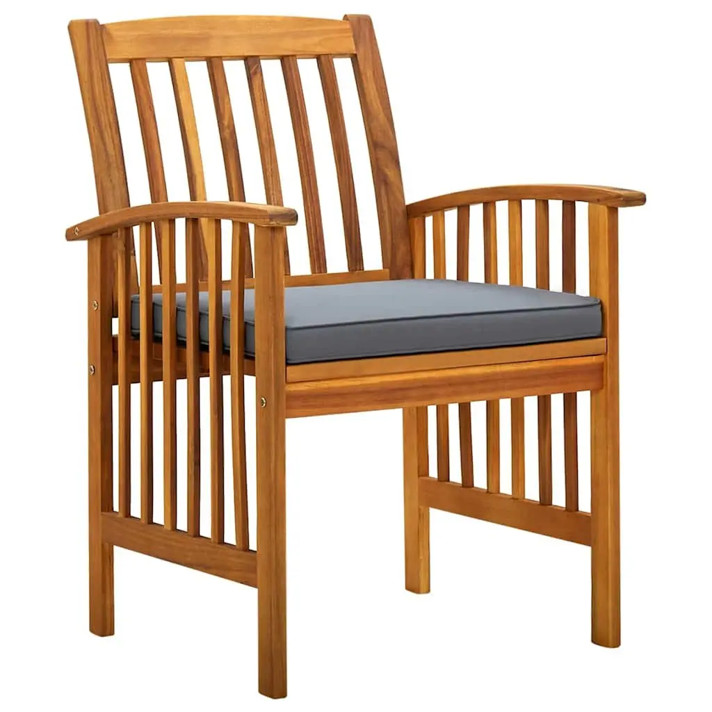 Garden Dining Set Outdoor Furniture 7 Piece Acacia Wood Grey