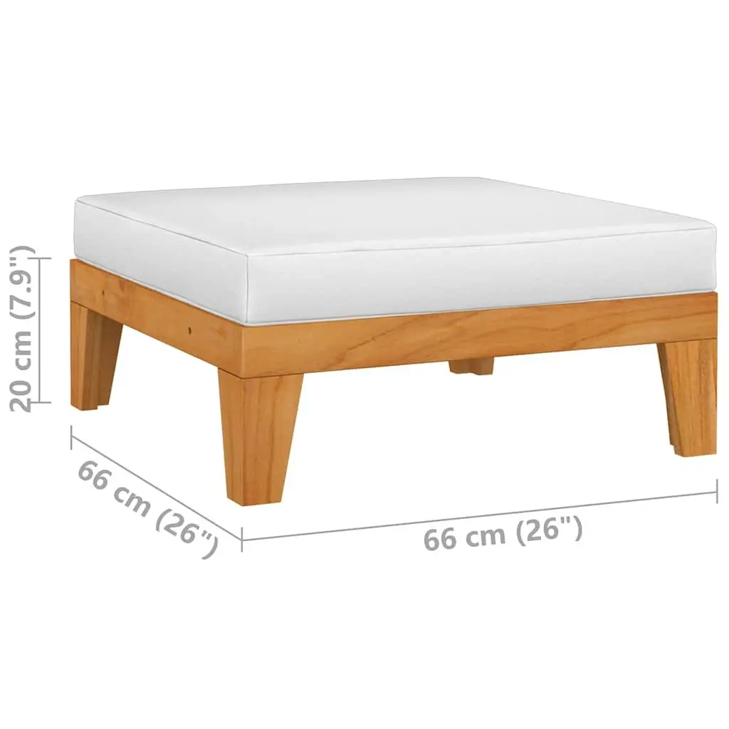 Garden Lounge Set Outdoor Furniture 4 Piece Modular Acacia Wood with Cushions