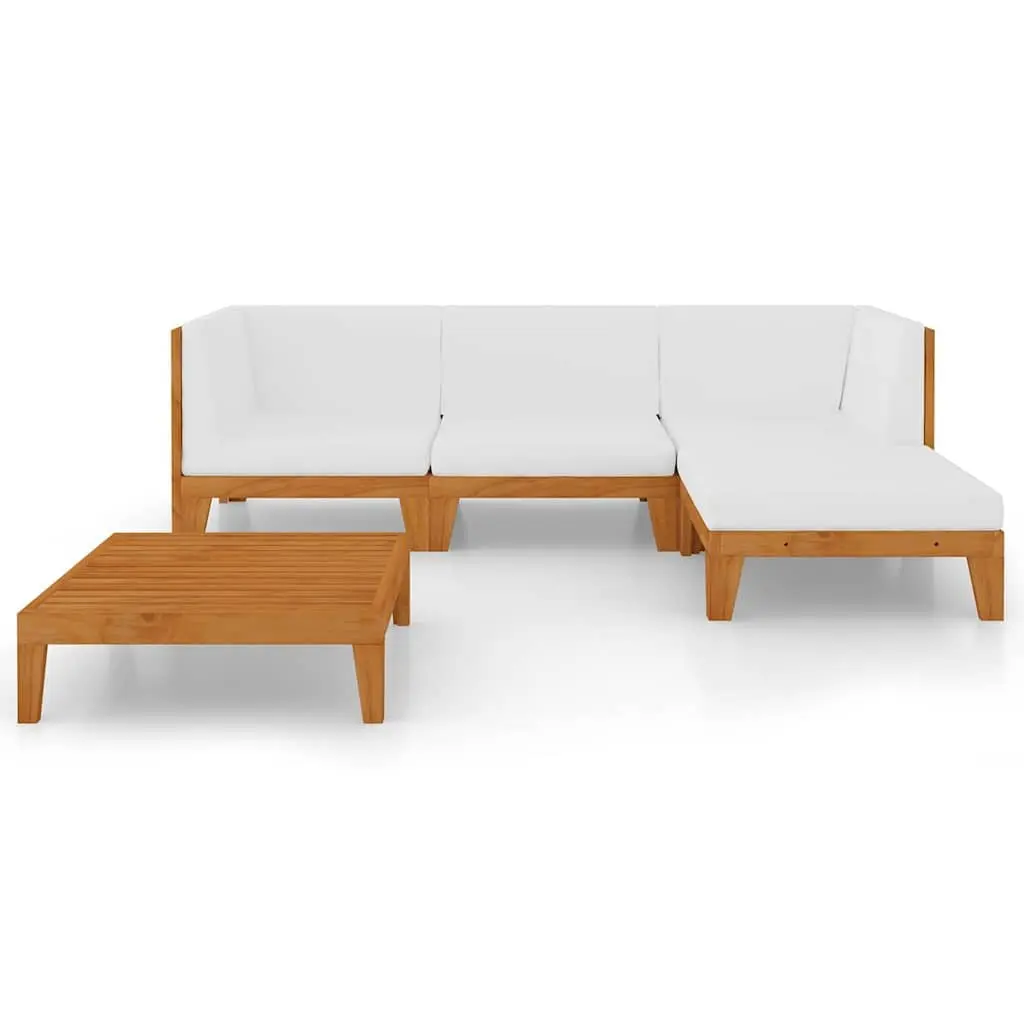 Garden Lounge Set 5 Piece Outdoor Furniture Solid Wood Patio