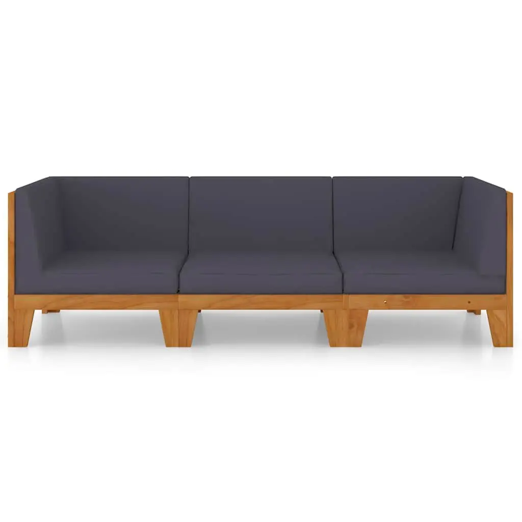 3 Piece Garden Lounge Set with Cushions