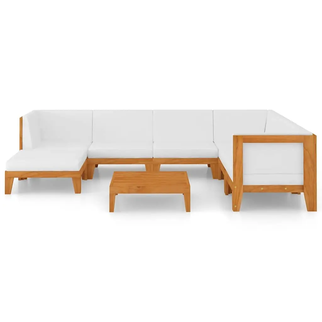 Garden Lounge Set Outdoor Furniture 8 Piece Modular Sectional with Cushions