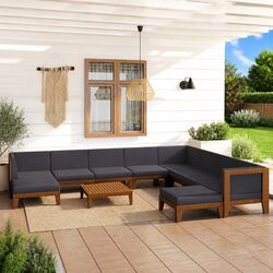 Specifications for 11-Piece Outdoor Lounge Set in Grey
