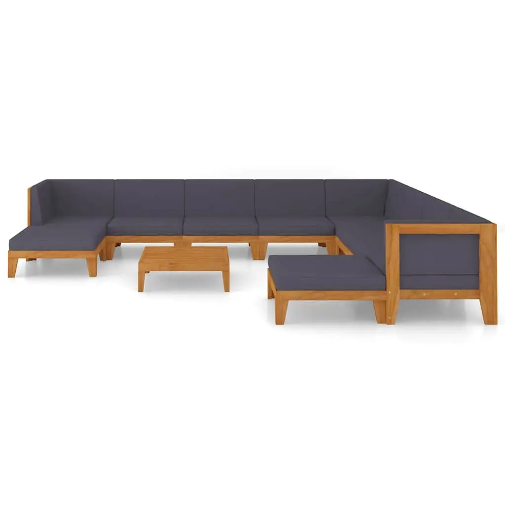 11-Piece Outdoor Lounge Set in Grey