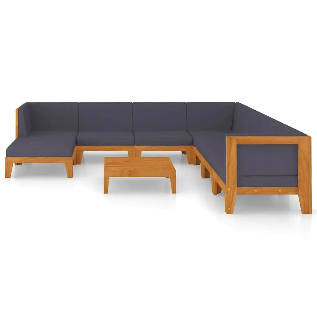 9 Piece Grey Garden Lounge Set