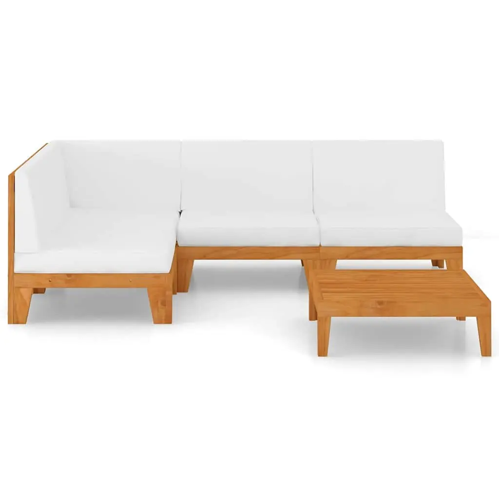 5 Piece Garden Lounge Set Outdoor Furniture Cushions Solid Wood Patio