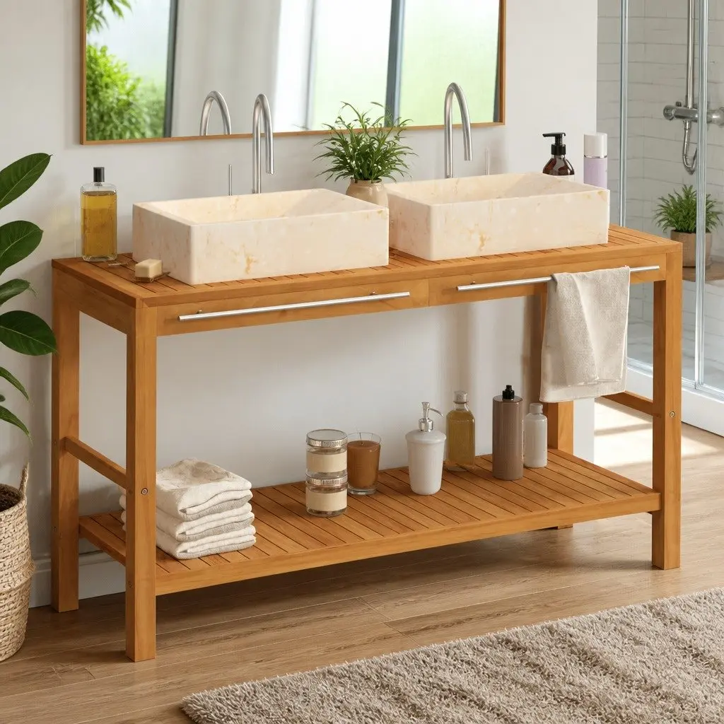 Solid Wood Bathroom Vanity Cabinet