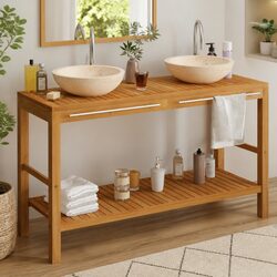 Double Sink Vanity Cabinet Dimensions and Material Details