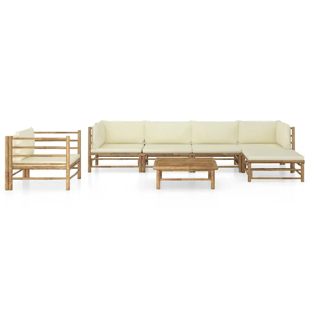 7-Piece Modular Bamboo Garden Lounge Set