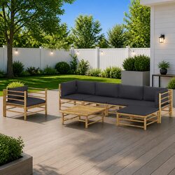 Specifications for 7-Piece Modular Bamboo Lounge Set
