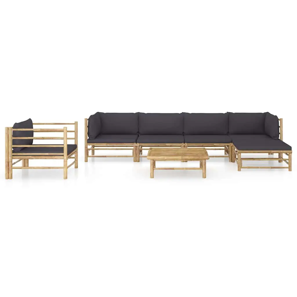 7-Piece Modular Bamboo Lounge Set