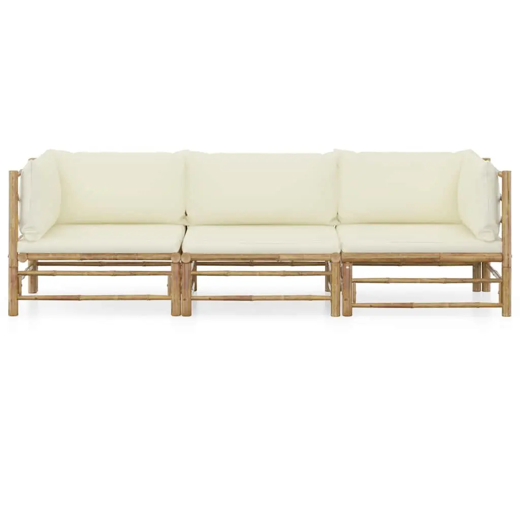 3-Piece Bamboo Garden Lounge Set