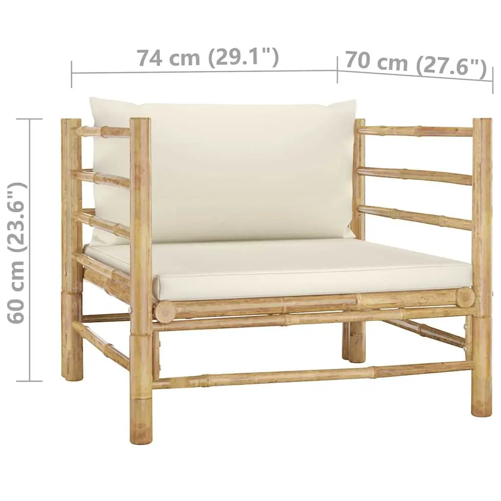 5-Piece Modular Bamboo Garden Lounge Set