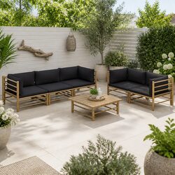 Specifications of 6-Piece Modular Garden Lounge Set with Cushions