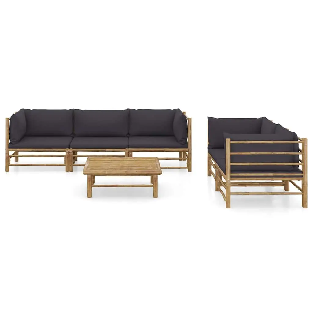6-Piece Modular Garden Lounge Set with Cushions