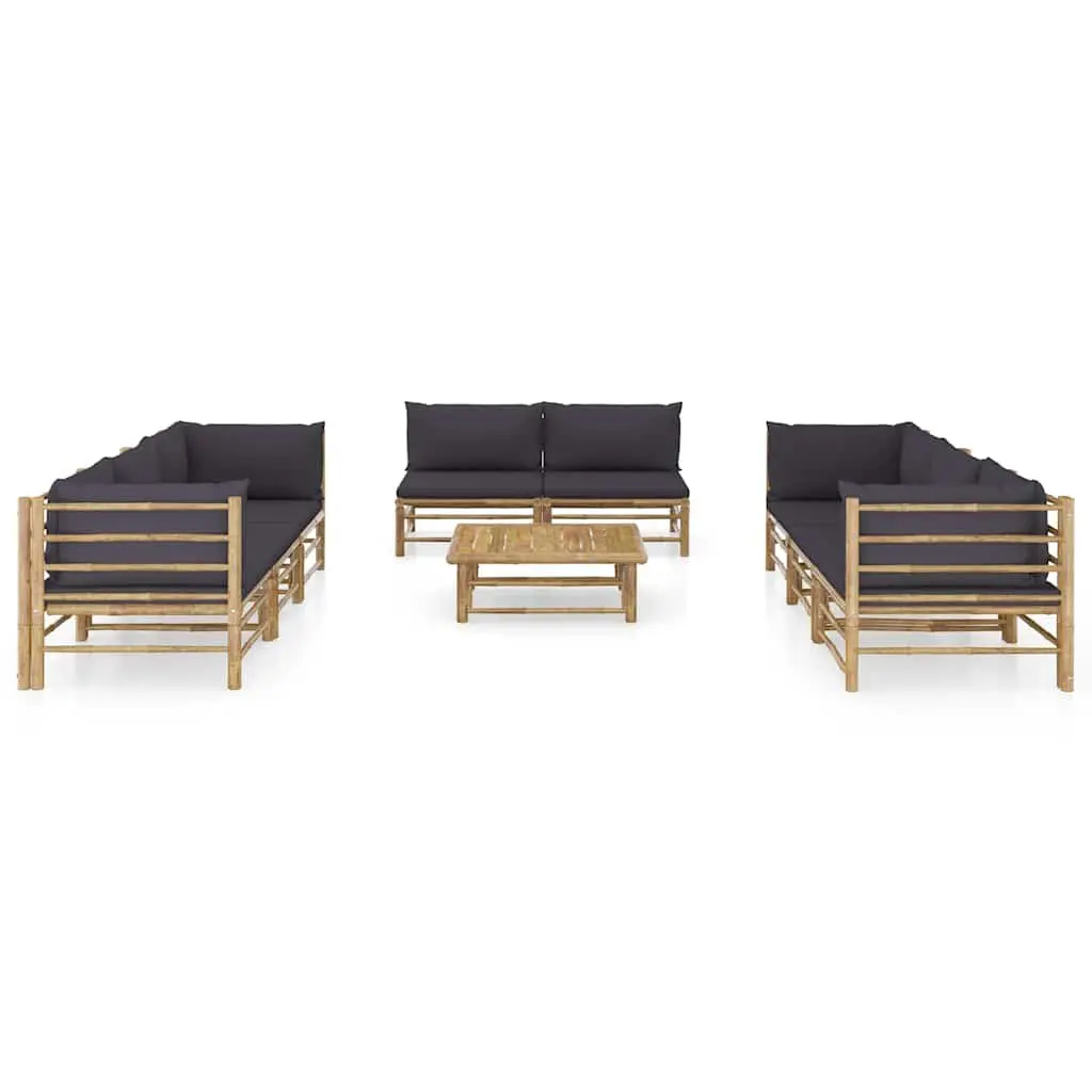 9 Piece Bamboo Garden Lounge Set
