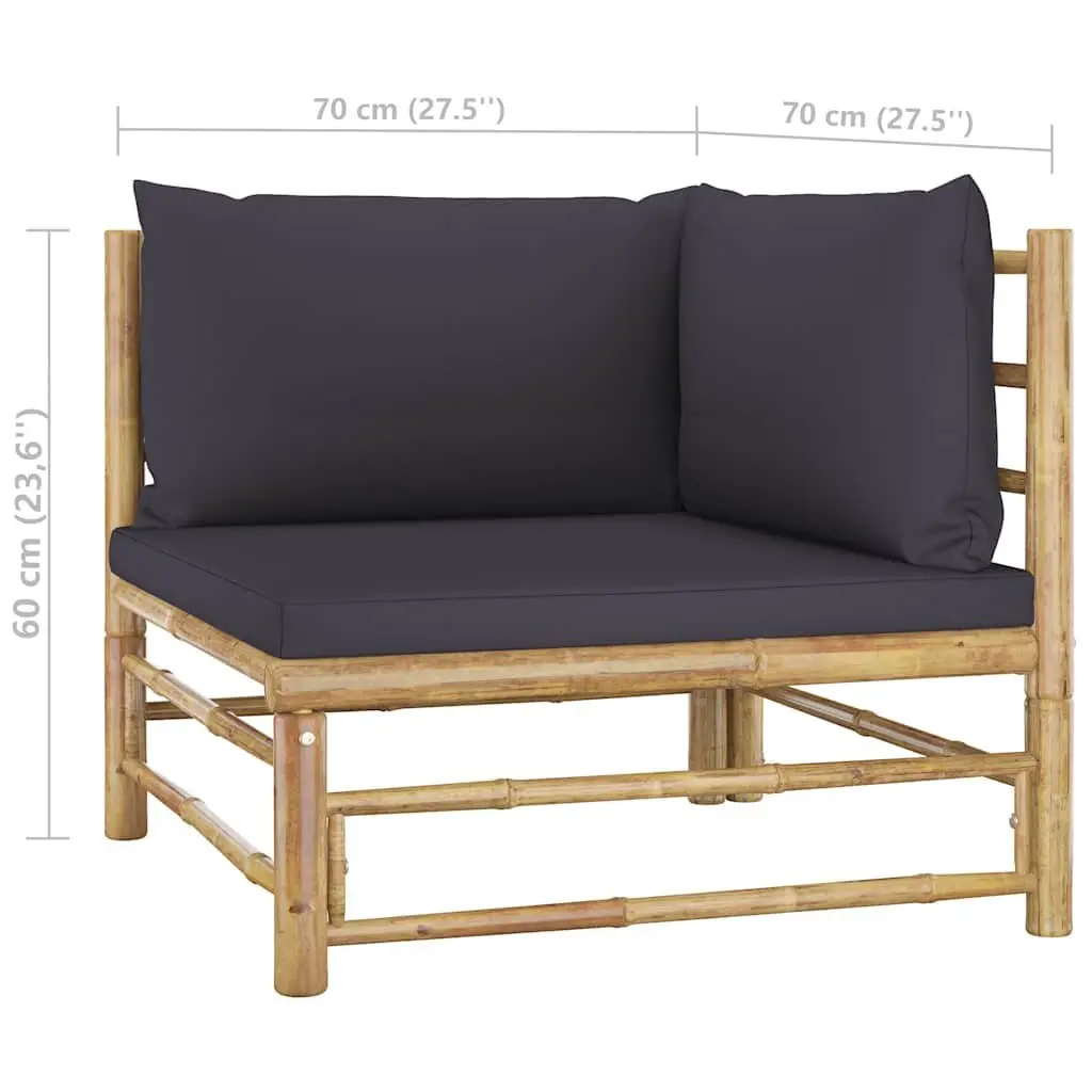 9 Piece Bamboo Garden Lounge Set