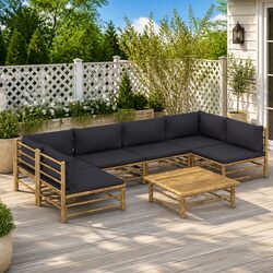 7-Piece Bamboo Modular Garden Furniture Set Specifications
