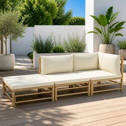 3 Piece Bamboo Garden Lounge Set Specifications and Features